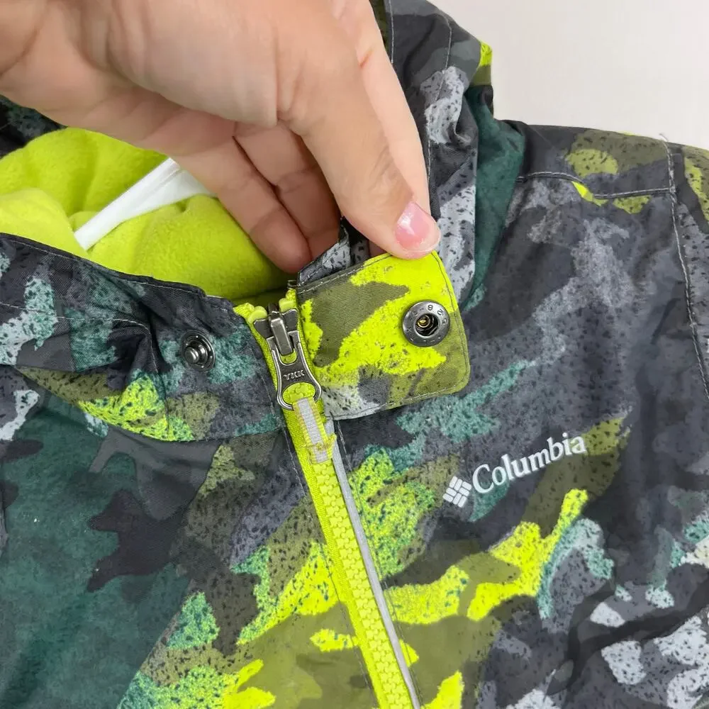 Columbia Frosty Slope Ski Jacket City Grey Brushed Camo/Bright Chartreuse 2T